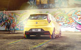 MG 3 hatchback coloured tyres