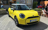 mini cooper electric 2024 yellow front mini cooper electric 2024 yellow front