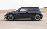 Mini Cooper Electric John Cooper Works   side tracking Mini Cooper Electric John Cooper Works   side tracking