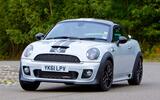 mini coupe jcw front three quarter mini coupe jcw front three quarter