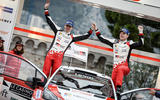 Latvala (right) and his navigator Miika Anttila celebrate