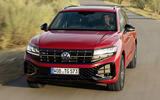 New Volkswagen Touareg front on road New Volkswagen Touareg front on road