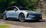 NIO ET5 Touring Exterior front three quarter driving NIO ET5 Touring Exterior front three quarter driving