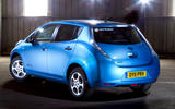 Nissan Leaf 2011 rear three quarter static Nissan Leaf 2011 rear three quarter static
