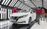 Nissan LEAF on the production line at the Nissan Sunderland plant