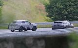 Nissan Qashqai spyshot rear with rival Nissan Qashqai spyshot rear with rival