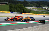 Norris and Vettel racing