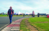 Colin Goodwin walks on track at Silverstone