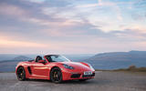 2018 Porsche Boxster roof down sunset