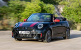 Petrol Mini John Cooper Works Convertible front quarter tracking