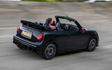 Petrol Mini John Cooper Works Convertible rear quarter tracking