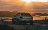 Polestar 2 rear three quarter sunset