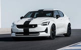 Polestar2 BST Edition 270 on track front three quarters Polestar2 BST Edition 270 on track front three quarters
