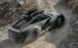 Porsche 911 Dakar desert rear three quarter