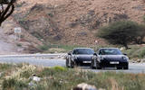 Porsche 911 hybrid prototype testing on mountain road