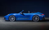 Porsche 911 T convertible side roof down