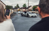 Porsche 963 RSP papped driving on street with 917 Porsche 963 RSP papped driving on street with 917