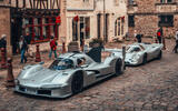 Porsche 963 RSP with 917 parked in Le Mans high Porsche 963 RSP with 917 parked in Le Mans high