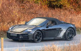 Porsche Boxster EV spies front three quarter 2 Porsche Boxster EV spies front three quarter 2