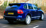 Porsche Cayenne S rear three quarter tracking Porsche Cayenne S rear three quarter tracking