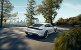 2020 Porsche Taycan reveal images - driving rear