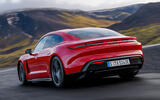 Porsche Taycan GTS rear quarter tracking