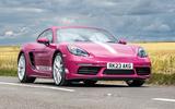 Porsche 718 cayman front three quarter