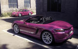 Porsche 718 Cayman Style parked with Rubystone red Porsche 718 Cayman Style parked with Rubystone red