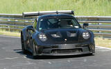 Porsche 911 GT2 RS prototype at the Nurburgring   cornering front Porsche 911 GT2 RS prototype at the Nurburgring   cornering front