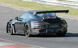 Porsche 911 GT2 RS prototype at the Nurburgring   rear