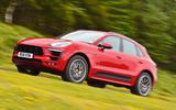 Porsche Macan GTS front three quarter Porsche Macan GTS front three quarter