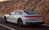 Porsche Panamera hybrid rear three quarter Porsche Panamera hybrid rear three quarter