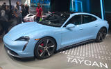 Porsche Taycan 4S at LA motor show 2019 - side