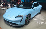 Porsche Taycan 4S at LA motor show 2019 - front