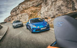 Alpine A110 vs Abarth 124 Spider vs Ford Focus RS