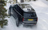 Range Rover Electric 2025 winter testing rear quarter slope uphill