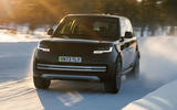 Range Rover Electric prototype winter testing front Range Rover Electric prototype winter testing front