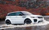 Range Rover Evoque front three quarter wading
