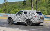 Range Rover prototype Nurburgring side rear Range Rover prototype Nurburgring side rear