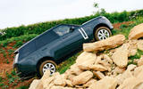 Range Rover side up hill Range Rover side up hill