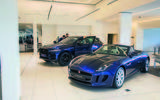 Jaguar dealership with F-Type and F-Pace