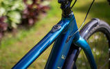 Top tube mounted button discharges the Ribble Hybrid AL e's electric assistance