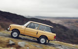 1978 two-door Range Rover going uphill