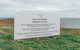 SaxaVord launch site sign