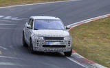 2019 Range Rover Evoque spotted high-speed testing at the Nurburgring