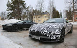 2018 Aston Martin Vantage spotted winter testing with AMG V8