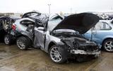 Crashed BMW 5 Series estate