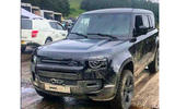 Land Rover Defender on James Bond set - front