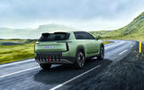 Skoda Vision 7S rear on the road