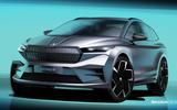 Skoda Enyaq teaser front Skoda Enyaq teaser front